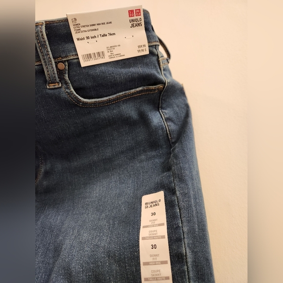 NWT Uniqlo Women Strech Skinny High Rise Jeans - Picture 3 of 8